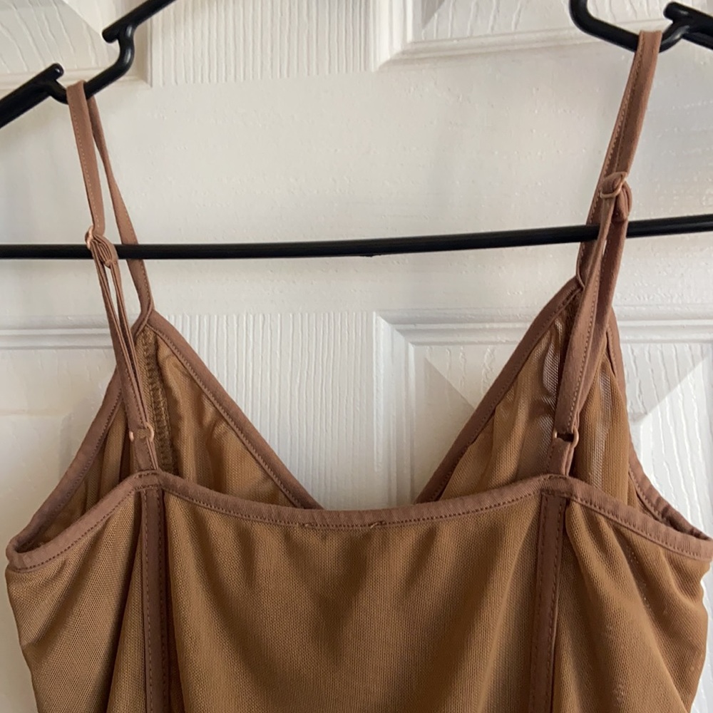 Brown Tiger Mist Mesh Bodysuit - Picture 6 of 7